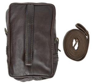 Double Pouch Top Grain Genuine Leather Travel Organizer Wallet 113 (C)-menswallet