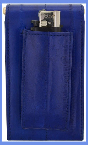 Eel Skin Genuine Leather Sliding Cigarette Case Wallet E 131-menswallet