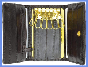 Eel Skin Soft Leather Key Case Wallet E 312-menswallet