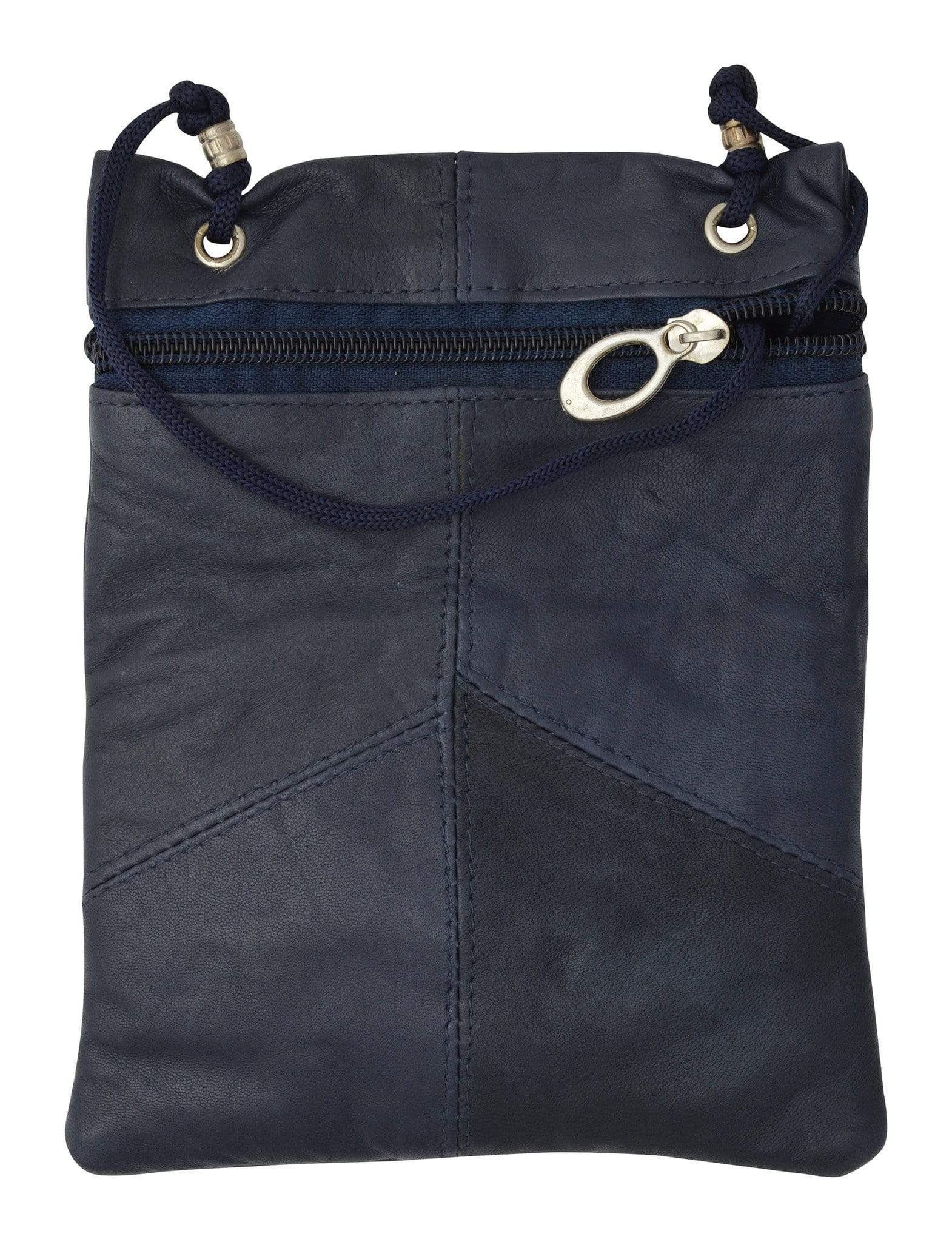 Elegance Look Leather Cross Body Bag Leather Shoulder Purse w Zipper Pocket Different Colors 1410 (C)-menswallet