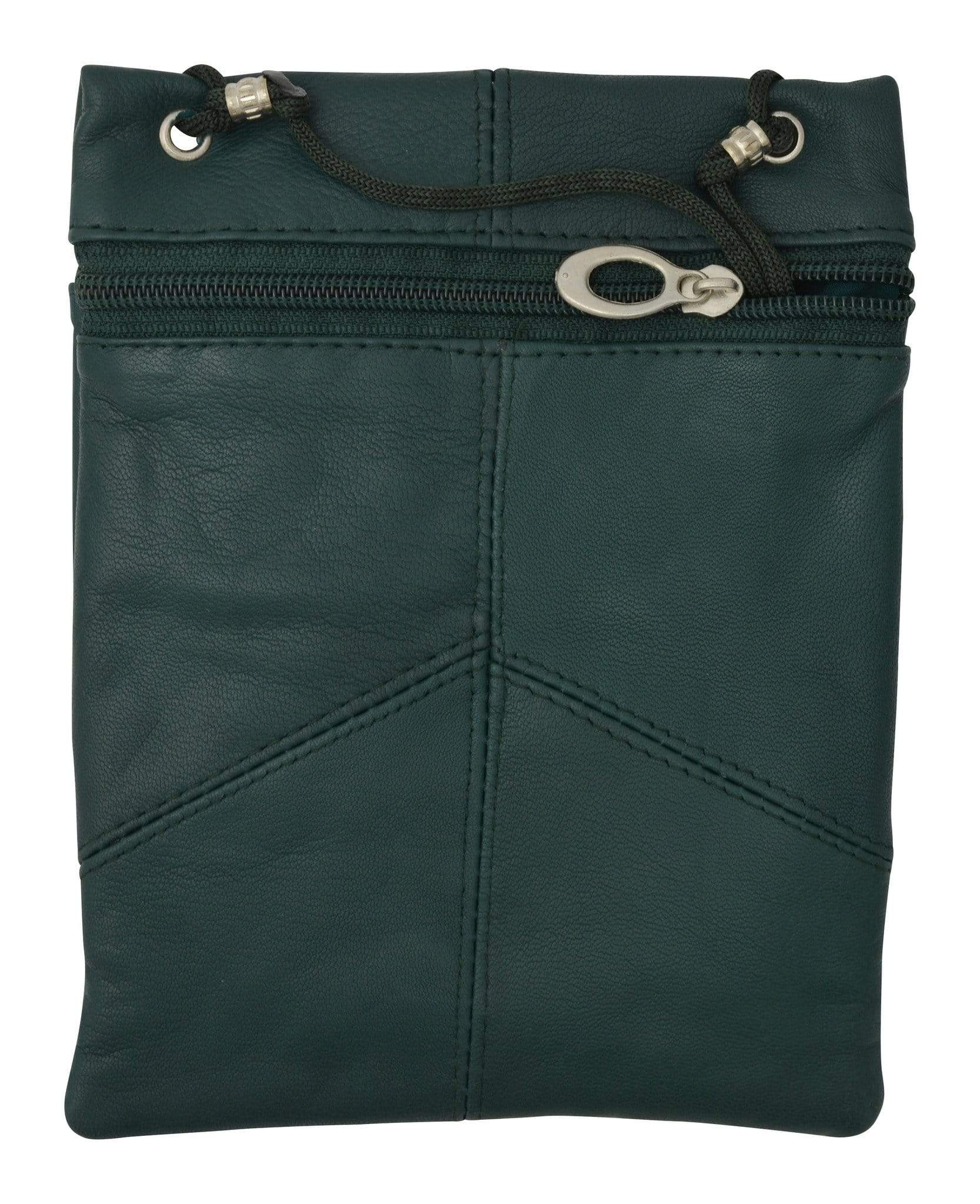 Elegance Look Leather Cross Body Bag Leather Shoulder Purse w Zipper Pocket Different Colors 1410 (C)-menswallet