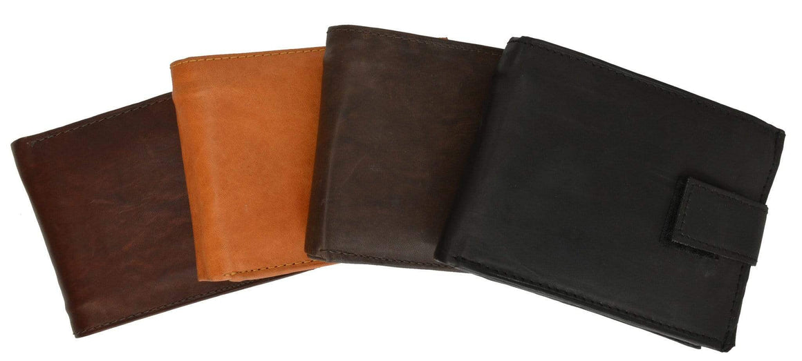 Extra Capacity Genuine Cowhide Leather Bifold Expandable Trifold Wallet 2092 CF-menswallet