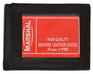 Genuine Cowhide Leather Bifold Mens Wallet with Middle Flap and Coin Pouch 1786 CF-menswallet