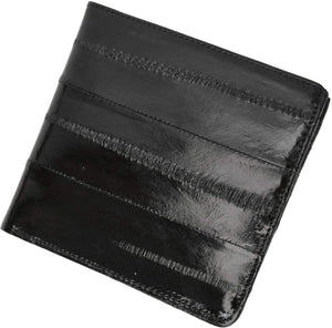 Genuine Eel Skin Bi-fold Mens Hipster Wallet E 711-menswallet