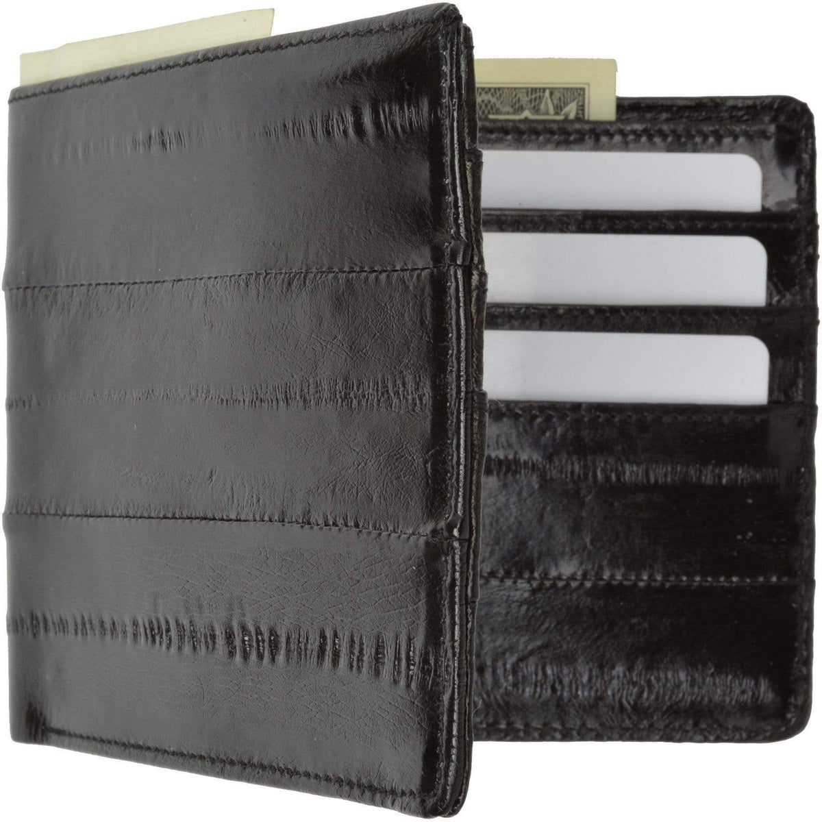 Men's Genuine Exotic Animal Skin Men's Genuine Eel Single-Fold Wallets Different Colors Available