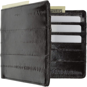 Genuine Eel Skin Classic Bi-fold Mens Wallet E 705-menswallet