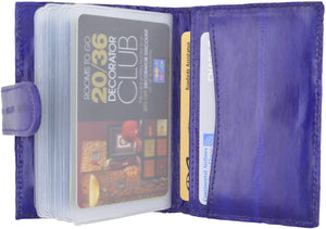 Genuine Eel Skin Credit Card Case with Snap Closure E 570-menswallet