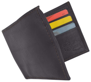Genuine Lambskin Soft Leather Bifold Men's Wallet with Inner Zipper 1103-menswallet