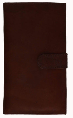 Genuine Leather Bifold Credit Card Holder Wallet With Snap 1629 CF (C)-menswallet
