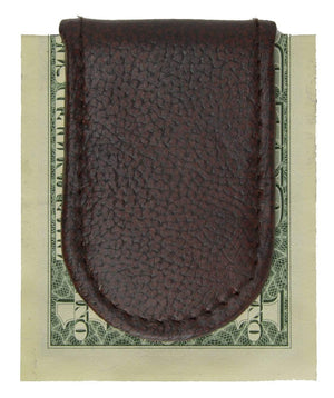 Genuine Leather Black Strong Magnetic Money Clip 812 CF (C)-menswallet