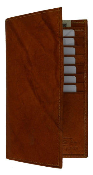 Genuine Leather Checkbook Wallet and Credit Card Holder 254 CF (C)-menswallet