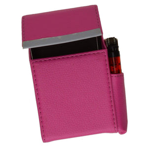 Genuine Leather Cigarette Case Holder with Lighter Pocket 92812 (C)-menswallet