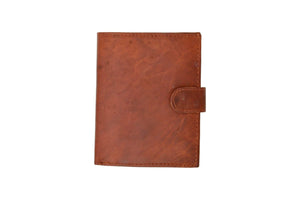 Genuine Leather Credit Card Holder Bifold Wallet with ID Window and Snap Closure 1354 CF-menswallet