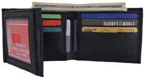 Genuine Leather Lambskin Wallet Side Flap and Credit Card ID Holder Wallet 92-menswallet