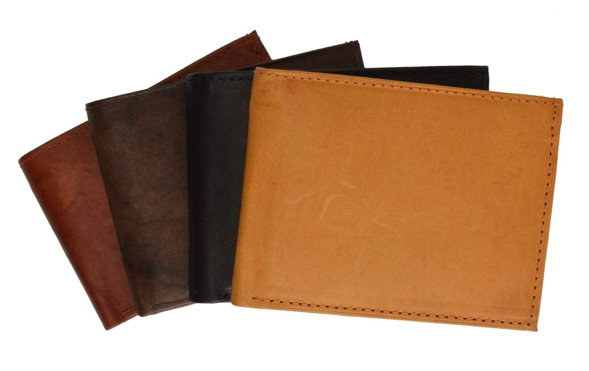 Genuine Leather Mens Bifold Slim Wallet Credit Card Holder 1308 CF - wallets for men's at mens wallet