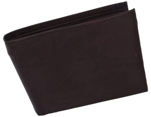 Genuine Leather Mens Bifold Slim Wallet Credit Card Holder 1308 CF-menswallet