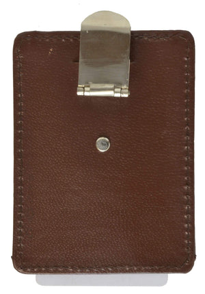Genuine Leather Mens Money Clip w/ID Holder 262 (C)-menswallet