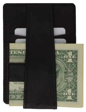 Genuine Leather Mens Zipper Change Purse Money Clip 2262 CF (C)-menswallet