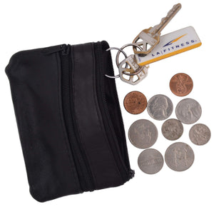 Genuine Leather Change Purse Coin Purse Front Pocket Wallet-menswallet