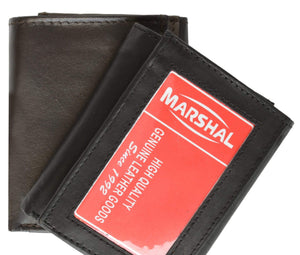 Genuine Leather Multi Credit Card Holder ID Trifold Wallet 553-menswallet