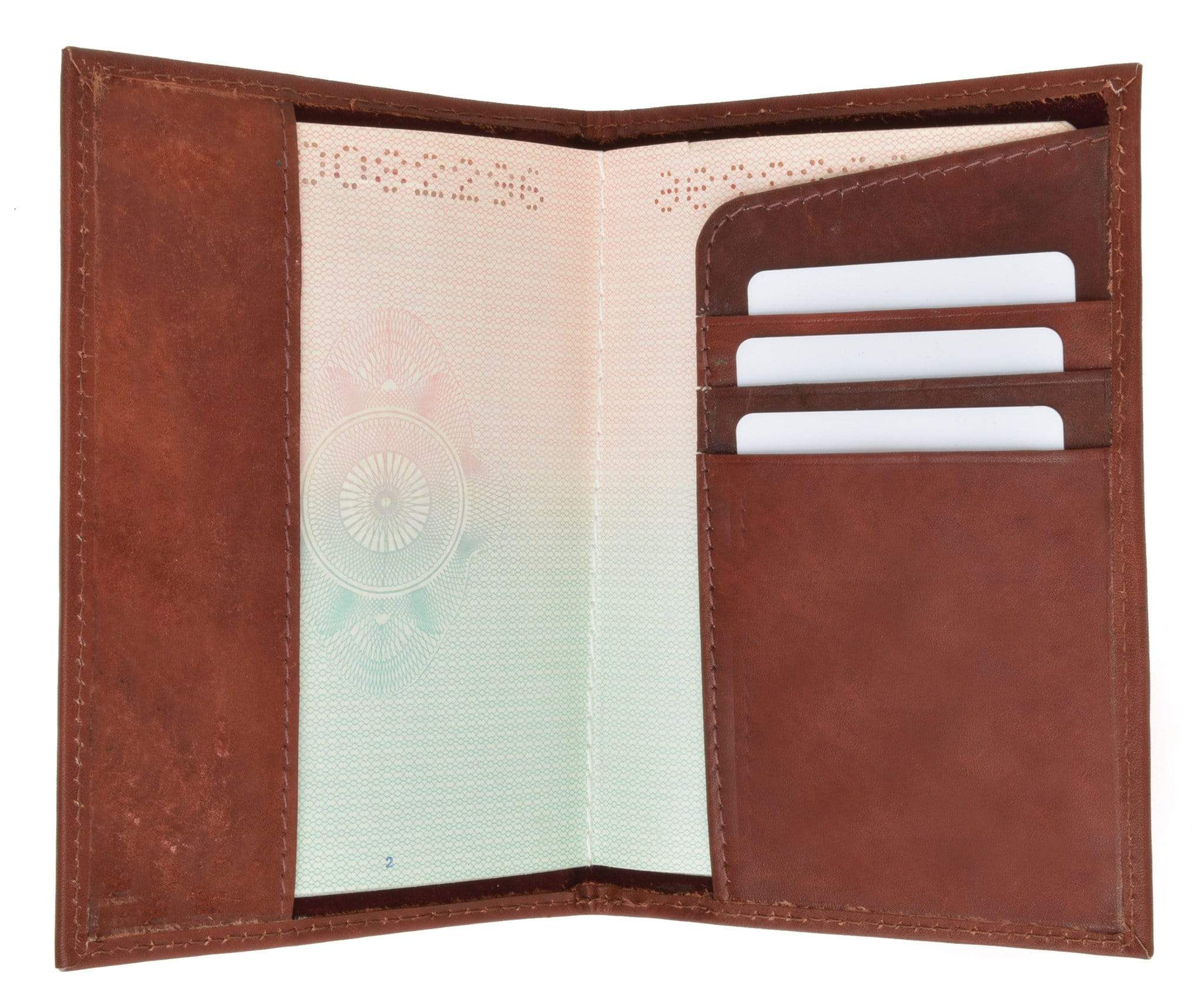 Genuine Leather Passport Cover Holder Wallet Case Travel Many Colors 601 CF BLIND (C)-menswallet