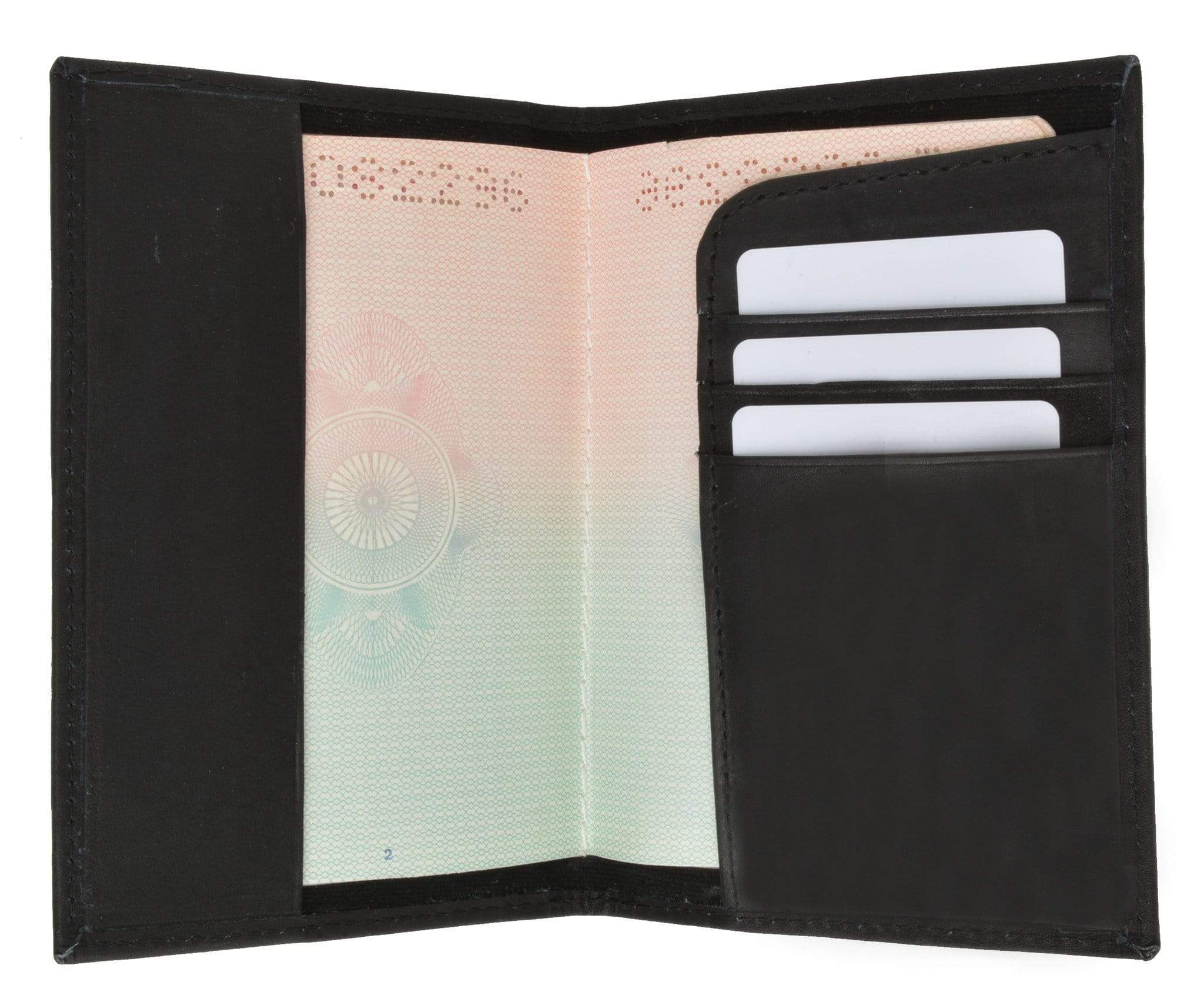 Genuine Leather Passport Cover Holder Wallet Case Travel Many Colors 601 CF BLIND (C)-menswallet