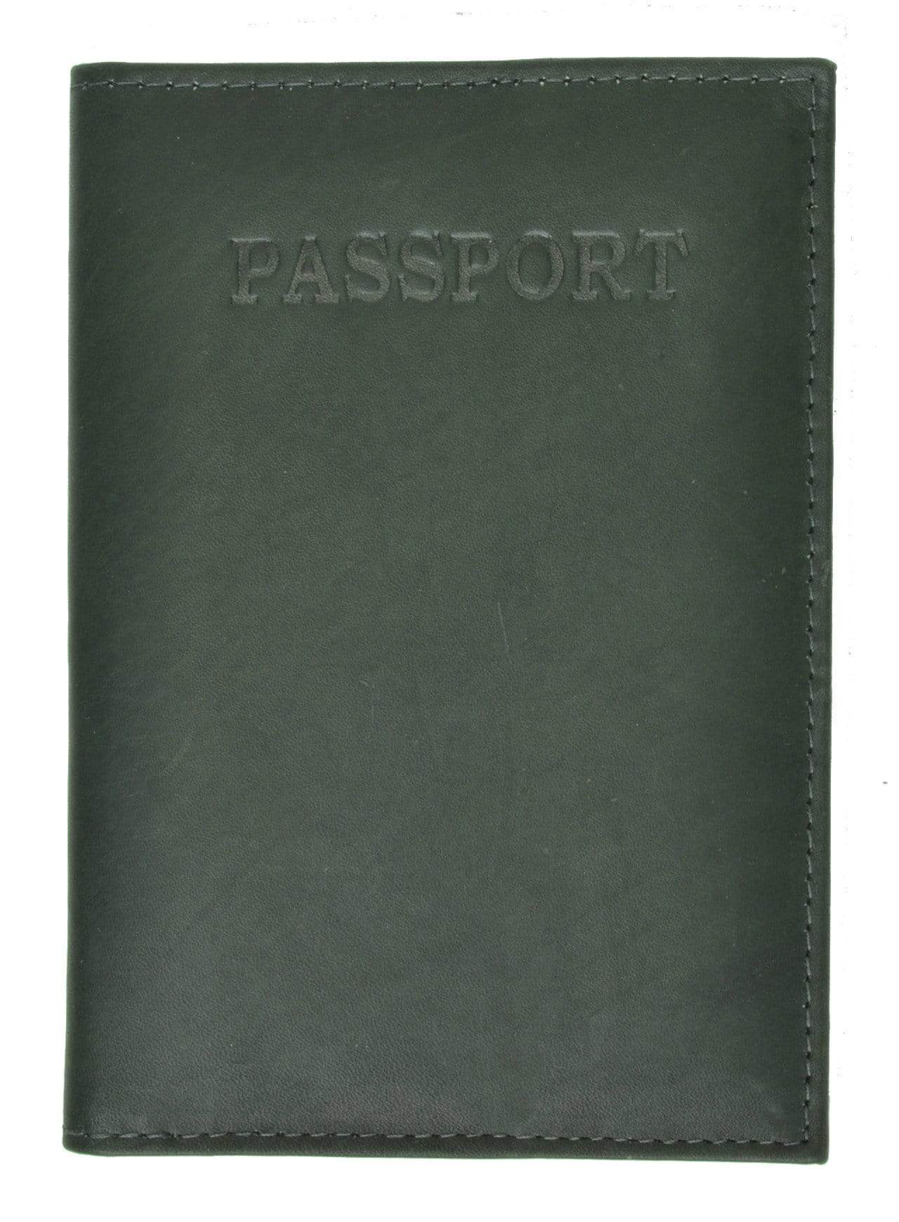 Genuine Leather Passport Cover Holder Wallet Case Travel Many Colors 601 CF BLIND (C)-menswallet