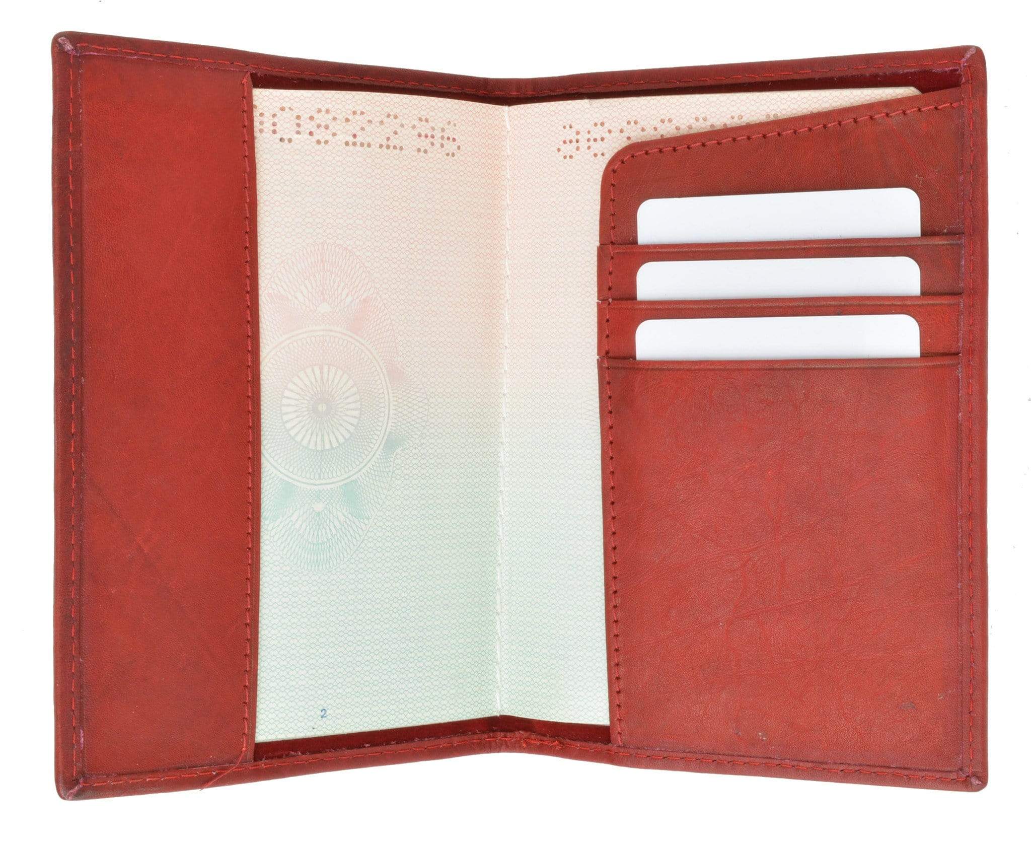 Genuine Leather Passport Cover Holder Wallet Case Travel Many Colors 601 CF BLIND (C)-menswallet