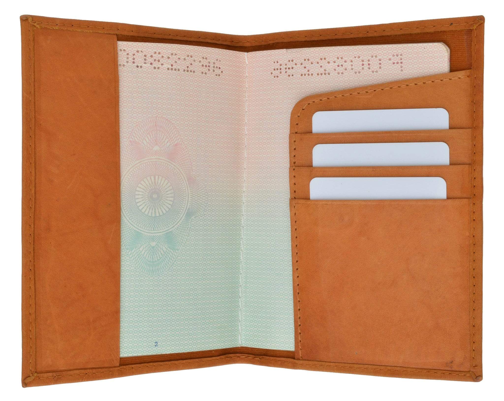 Genuine Leather Passport Cover Holder Wallet Case Travel Many Colors 601 CF BLIND (C)-menswallet