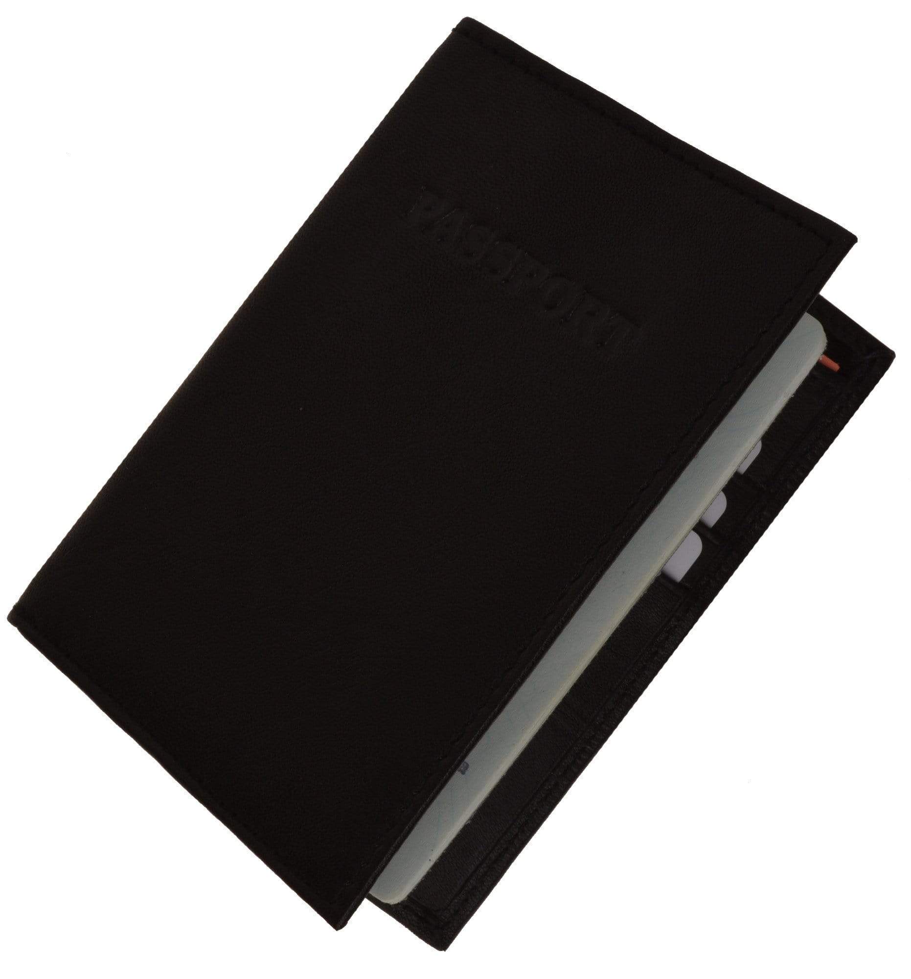 Genuine Leather Passport Cover Holder Wallet Case Travel Many Colors 601 CF BLIND (C)-menswallet