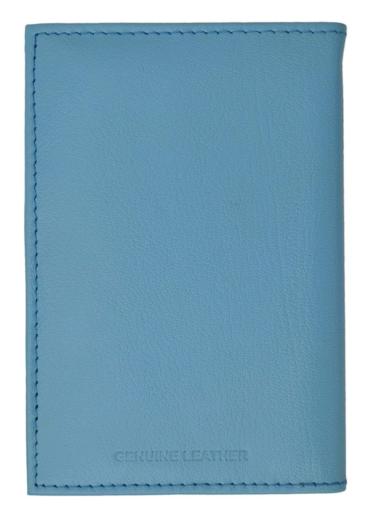 Genuine Leather Passport Cover Holder Wallet Case Travel Many Colors 601 CF BLIND (C)-menswallet
