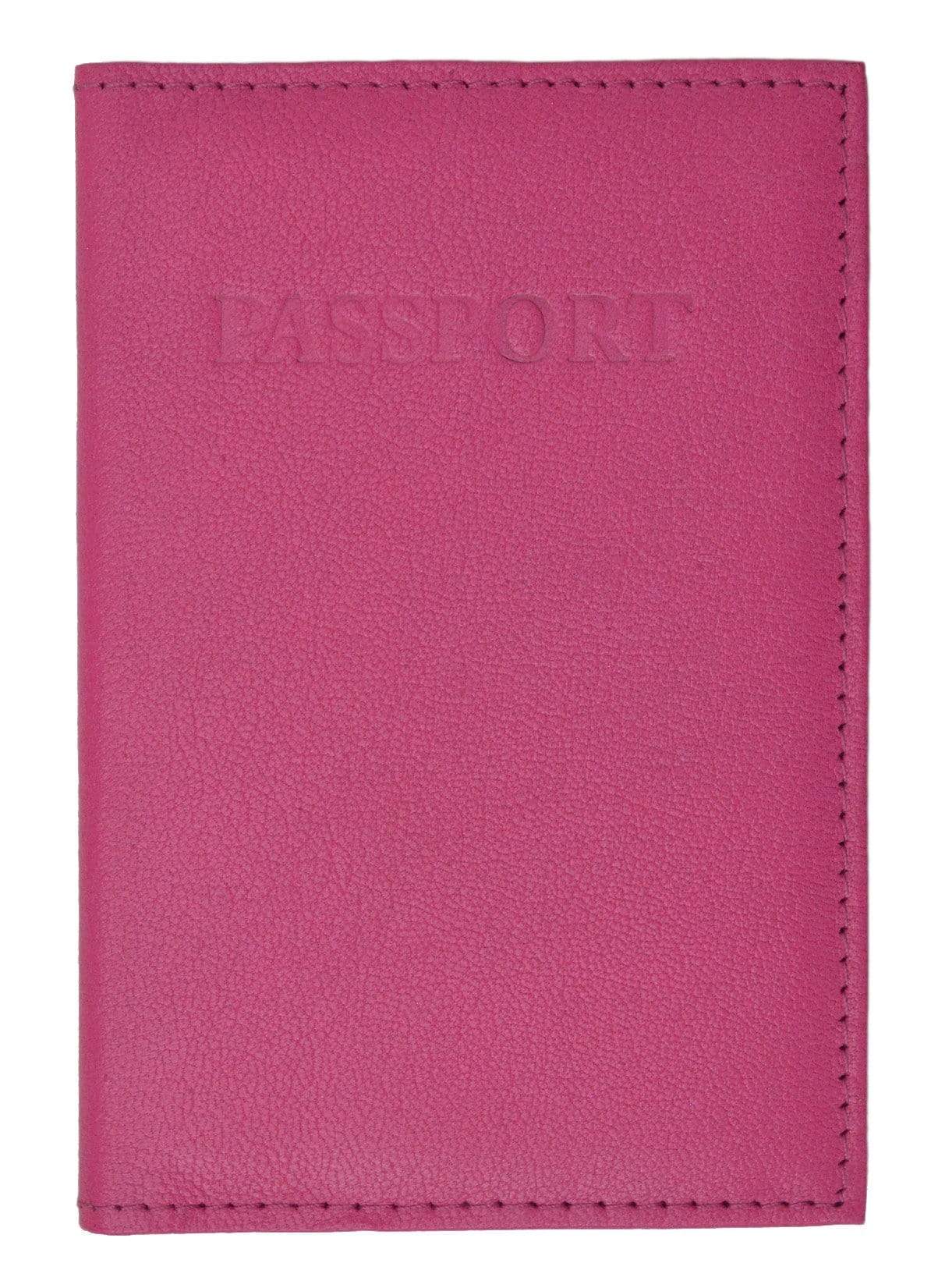 Genuine Leather Passport Cover Holder Wallet Case Travel Many Colors 601 CF BLIND (C)-menswallet