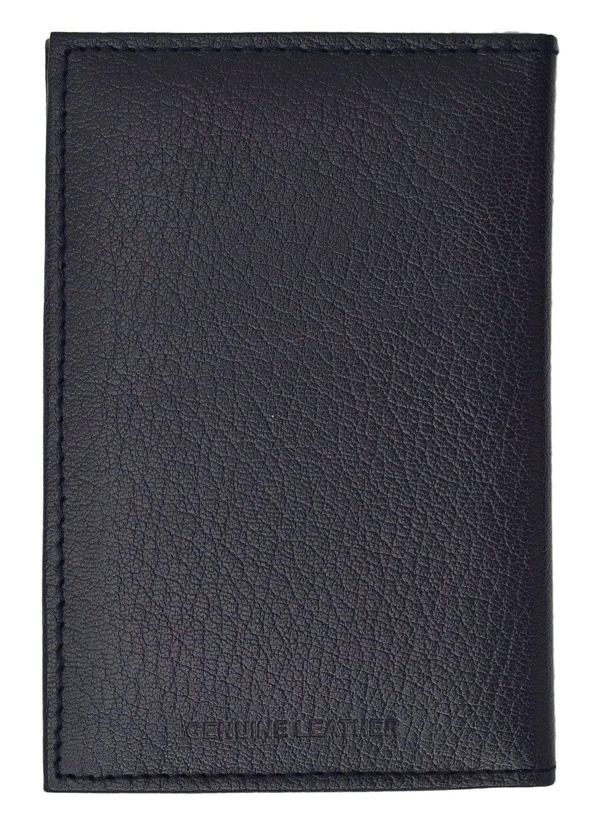 Genuine Leather Passport Cover Holder Wallet Case Travel Many Colors 601 CF BLIND (C)-menswallet