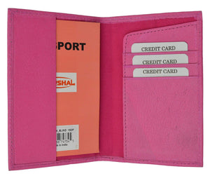 Genuine Leather Passport Cover Holder Wallet Case Travel Many Colors 601 CF BLIND (C)-menswallet