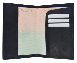 Genuine Leather Passport Credit Card Holder Wallet for Traveling 601 CF USA BLIND (C)-menswallet