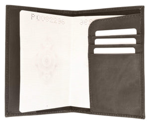 Genuine Leather Passport Credit Card Holder Wallet for Traveling 601 CF USA BLIND (C)-menswallet