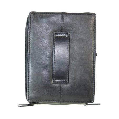 Large Genuine Leather Men Women Travel Wallet with Wrist Strap 107 (C)