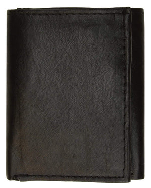 Genuine Leather Trifold W/Removable ID Holder Mens Wallet 2955-menswallet