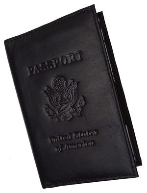 Genuine Leather USA Passport Cover, Holder and Case for International Travel 151 CF USA BLIND (C)-menswallet