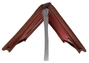 Genuine Leather Zip Around Large Business Credit Card Holder 3670 CF (C)-menswallet