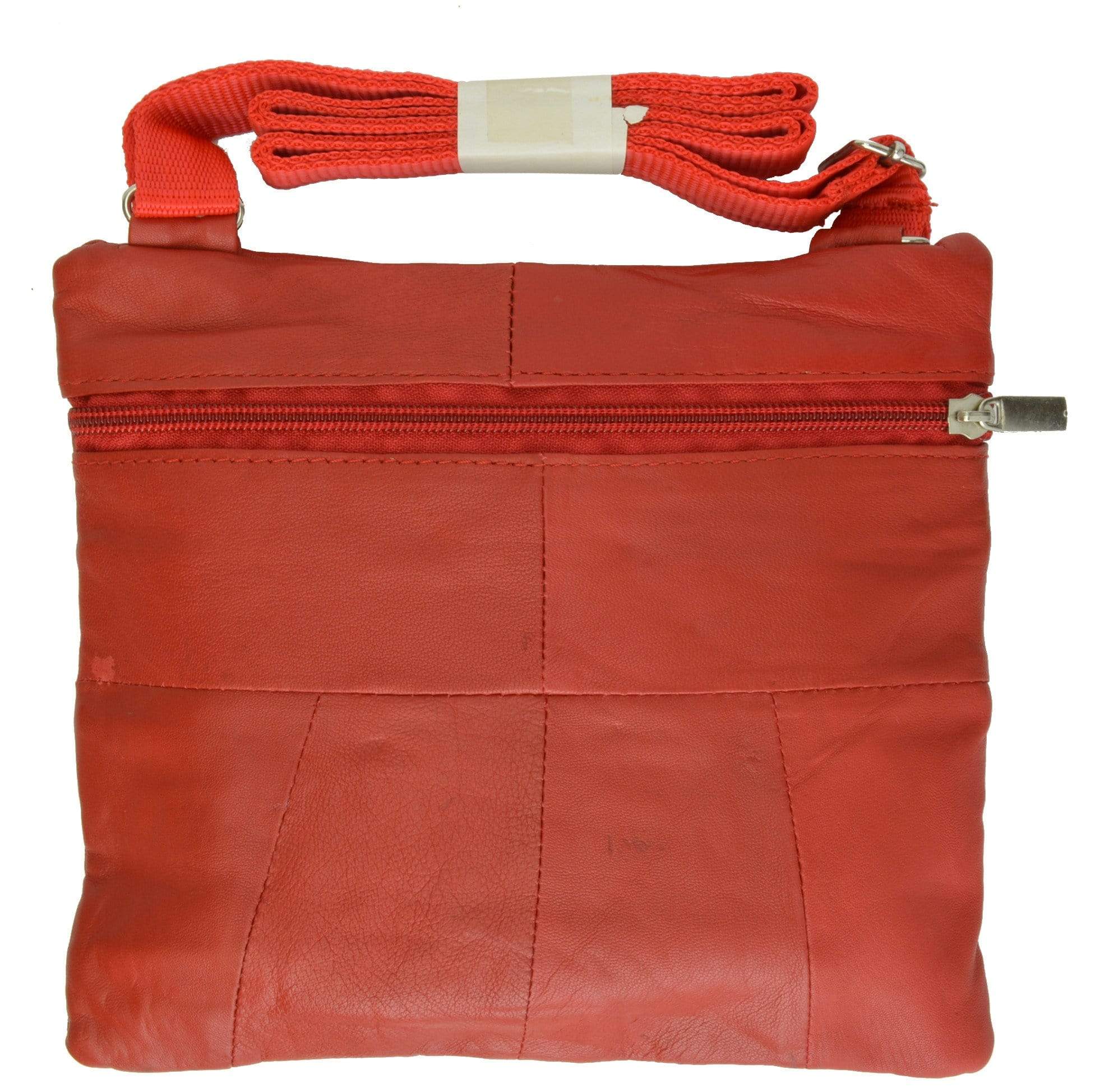 Genuine Soft Leather Cross Body Bag Purse Shoulder Bag 5 Pocket Organizer Micro Handbag Travel Wallet Many Colors - wallets for men's at mens wallet