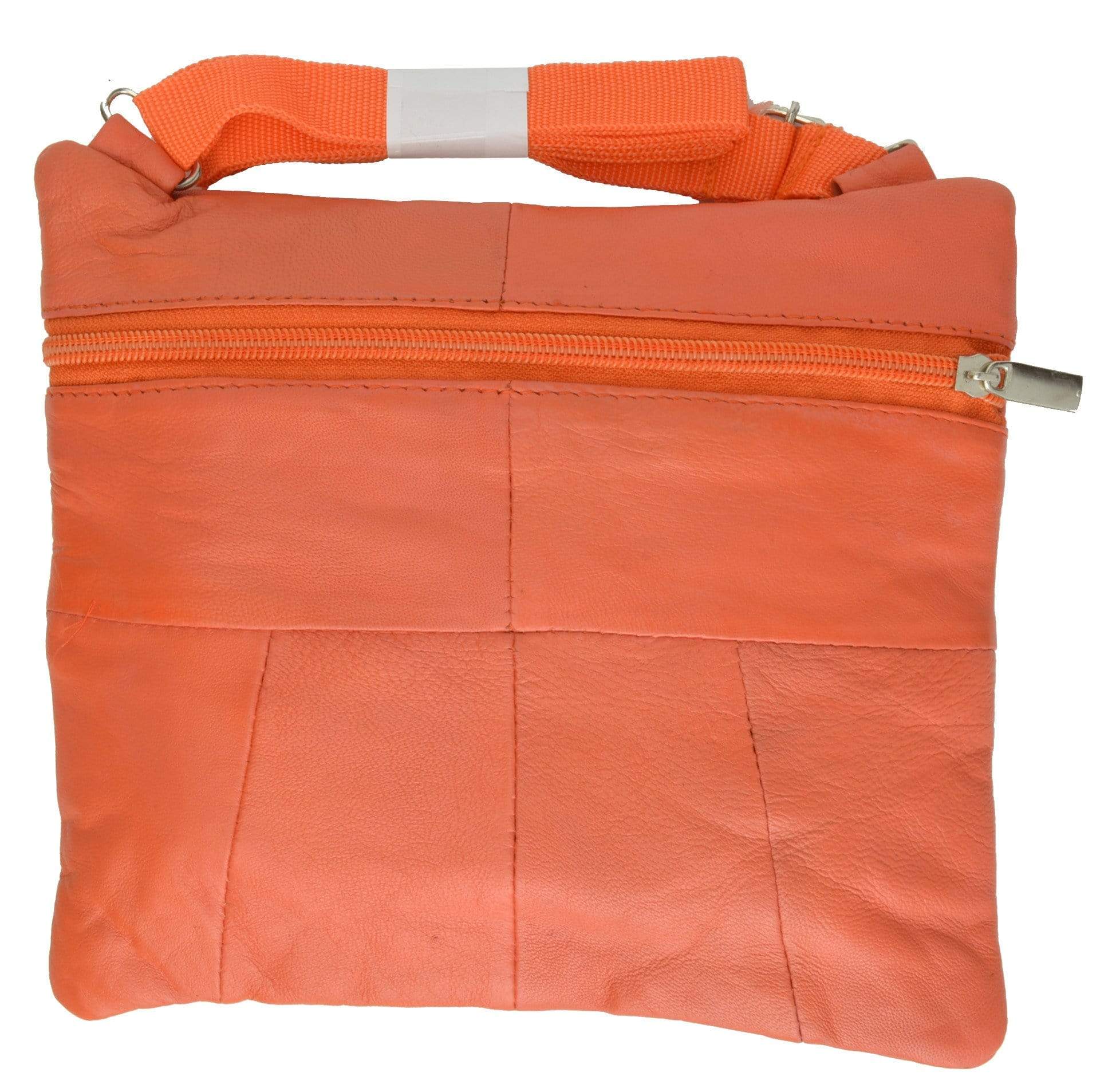 Genuine Soft Leather Cross Body Bag Purse Shoulder Bag 5 Pocket Organizer Micro Handbag Travel Wallet Many Colors - wallets for men's at mens wallet