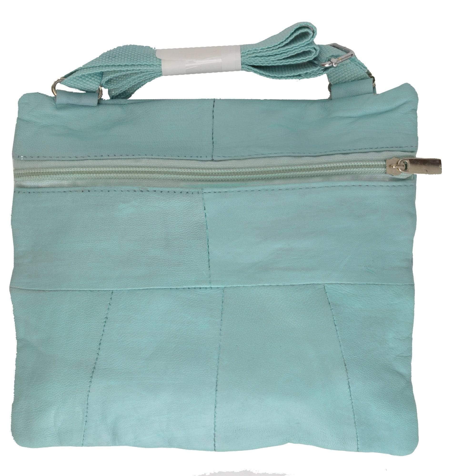 Genuine Soft Leather Cross Body Bag Purse Shoulder Bag 5 Pocket Organizer Micro Handbag Travel Wallet Many Colors - wallets for men's at mens wallet