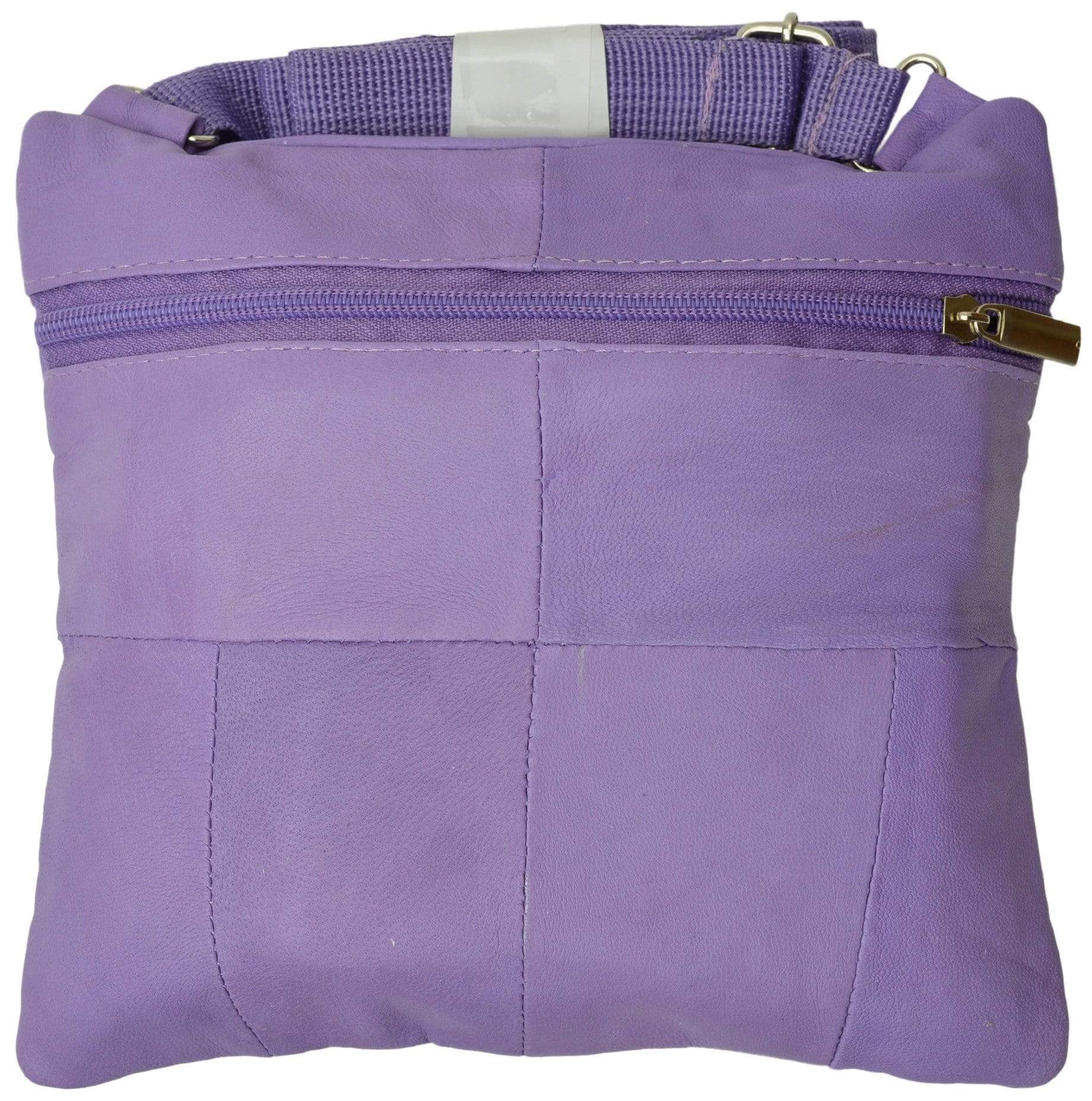 Genuine Soft Leather Cross Body Bag Purse Shoulder Bag 5 Pocket Organizer Micro Handbag Travel Wallet Many Colors - wallets for men's at mens wallet