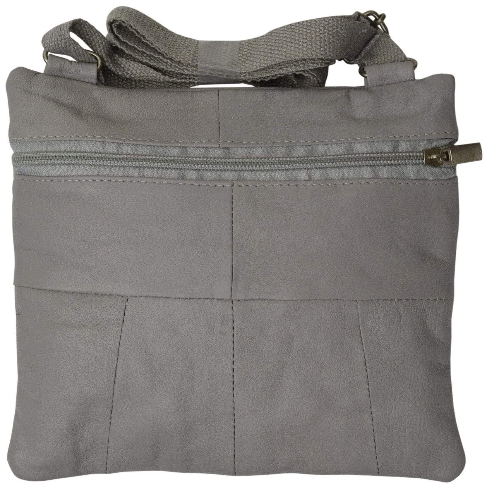 Genuine Soft Leather Cross Body Bag Purse Shoulder Bag 5 Pocket Organizer Micro Handbag Travel Wallet Many Colors - wallets for men's at mens wallet