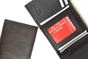 Genuine Soft Leather Tri-fold ID Coin Credit Card Holder Mens Wallet 536-menswallet