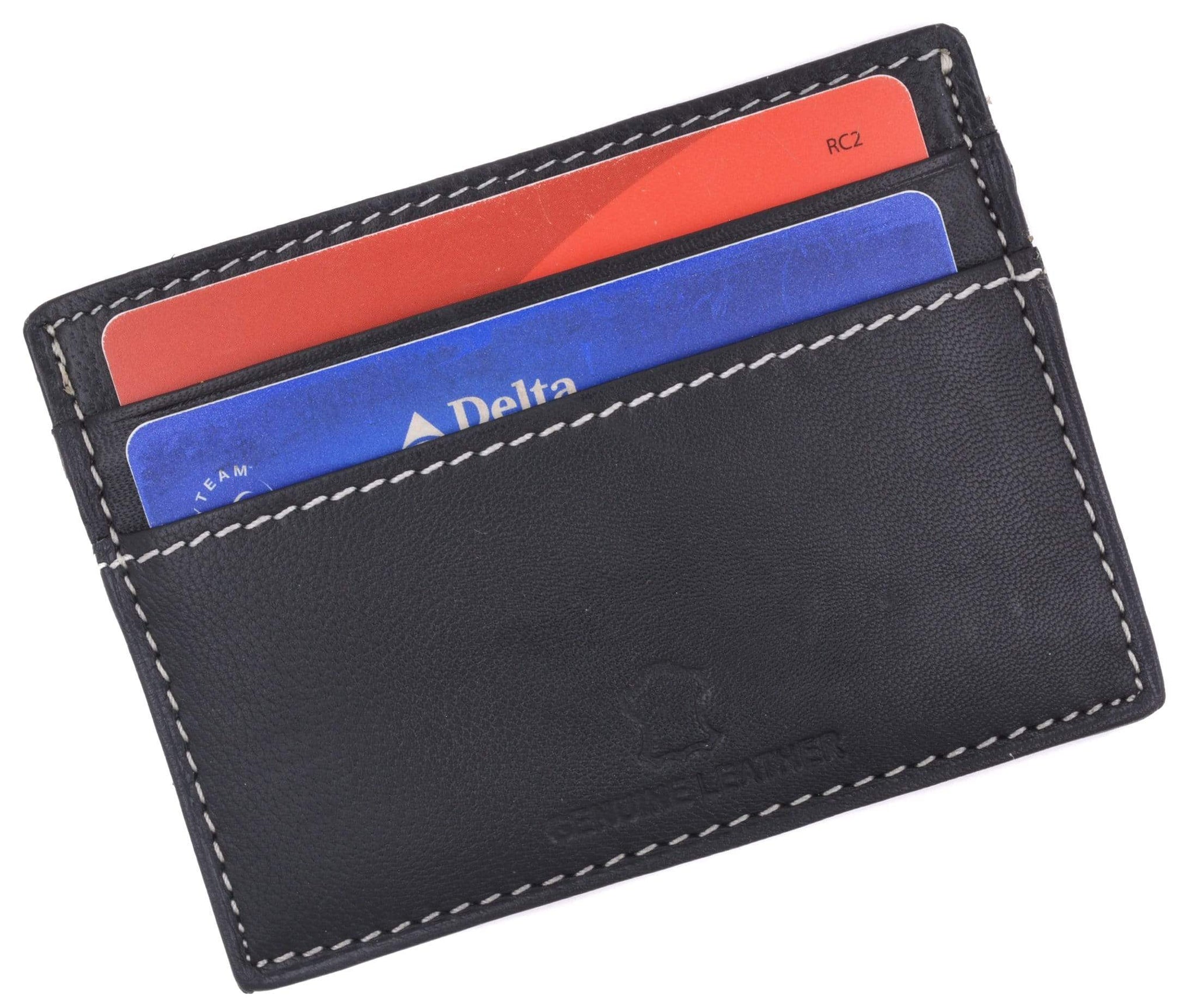 Handmade Genuine Leather Unisex Slim Super Thin Card Holder With ID Card Window 270 Burgundy Handmade Genuine Leather Unisex Slim Super Thin Card Holder With ID Card Window 270 Burgundy