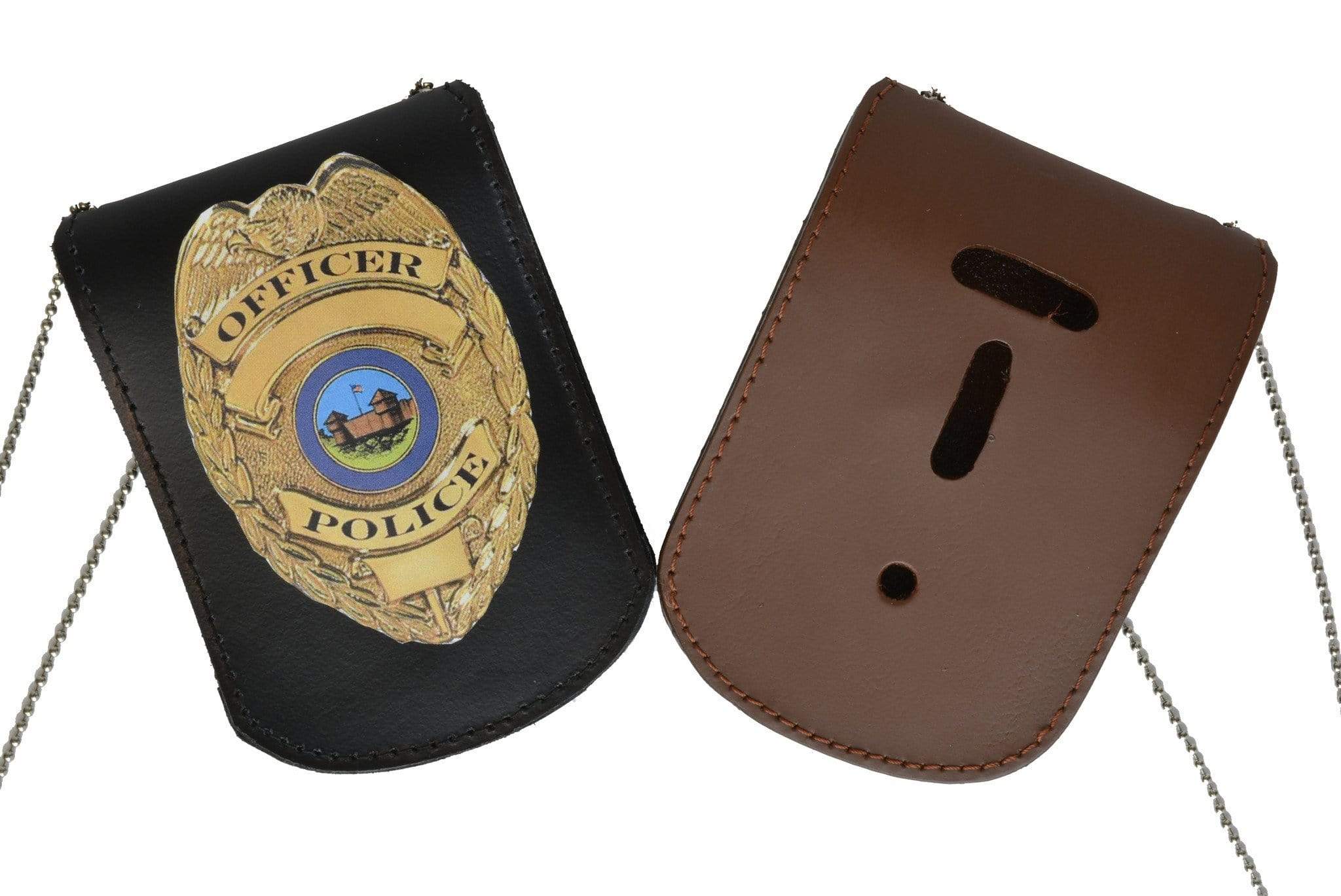 I.D. and Badge Holder Brown