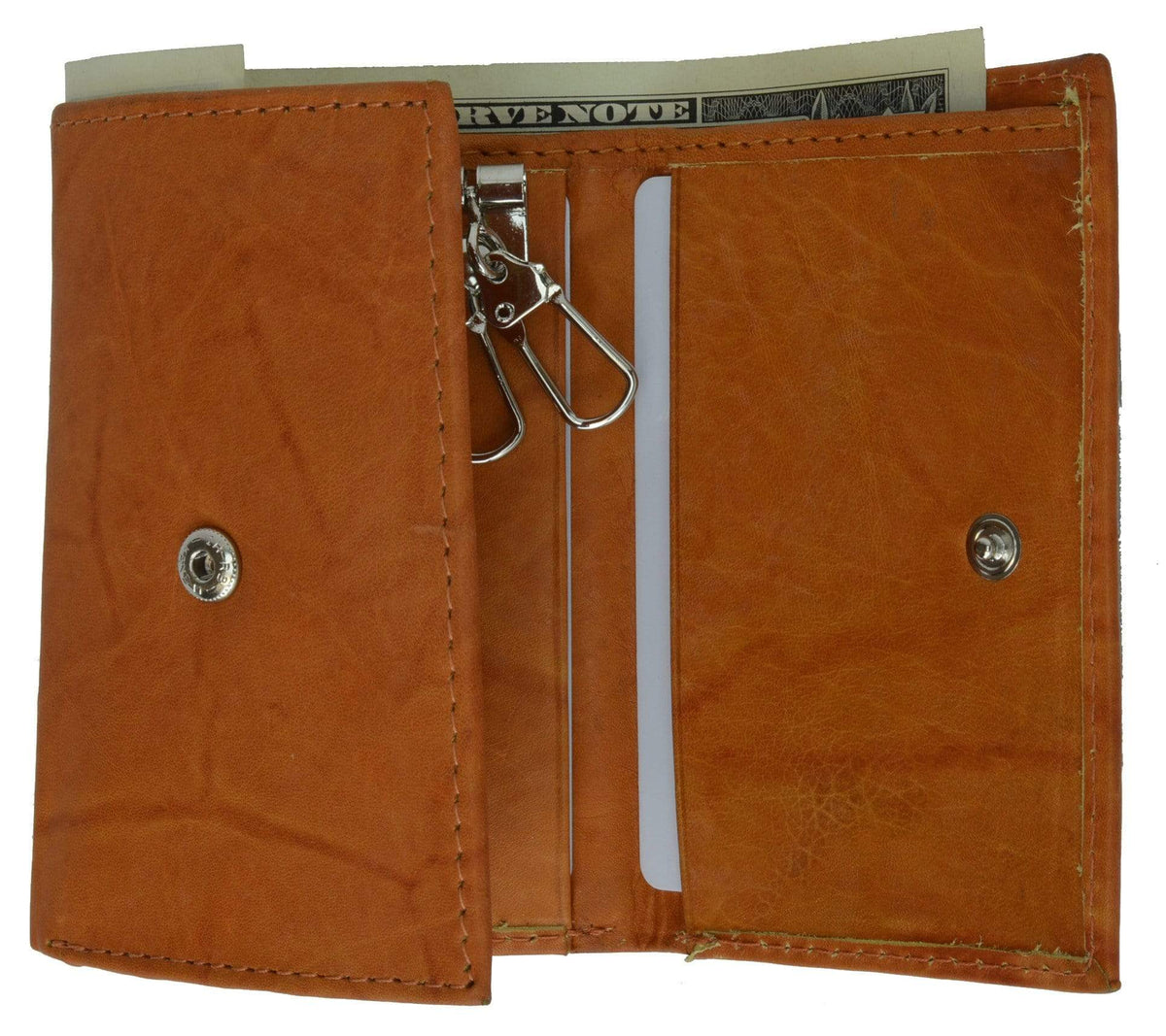 Genuine leather key chain wallet