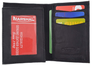 L-Shape Flap Up Lambskin Leather Wallet with ID and Credit Card 139-menswallet